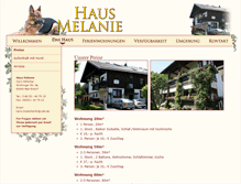 Tablet Screenshot of haus-melanie-bad-endorf.de